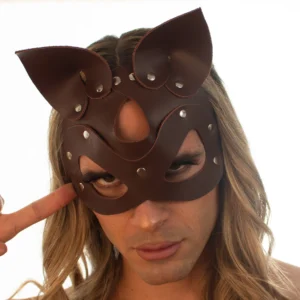 Máscara gatitx marrón oscuro