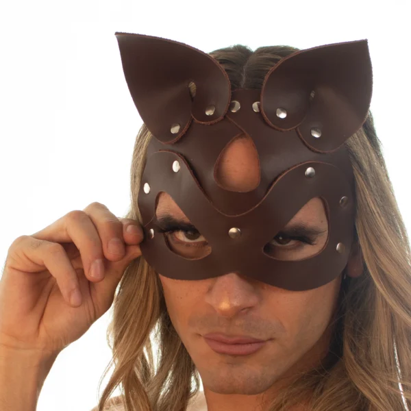 Máscara gatitx marrón oscuro
