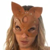 Máscara gatitx cuero marrón